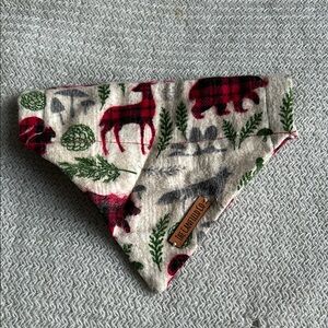 NWOT Handmade Flannel Woodland Dog Bandana | Size  XS